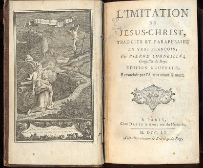 L'Imitation de Jesus - Christ, traduit et paraphrase e en vers Francois.