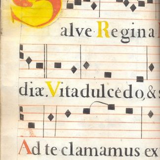 Foglio di Canto Gregoriano .