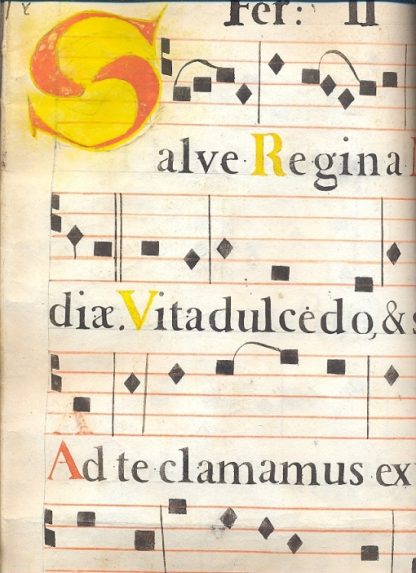 Foglio di Canto Gregoriano .