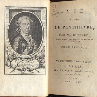 Vie du Duc de Penthievre.