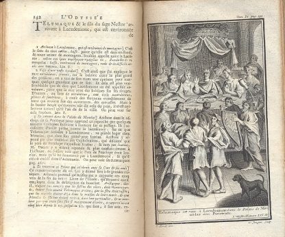 L'Odyssee. Traduite en francois , avec des remarques par Madame Dacier. Nouvelle Edition, revue e corrigee e enrichie de figures en taille souce par Picart Le Romain e autres. Tome premier et second.