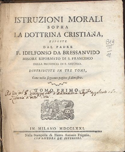 Istruzioni morali sopra la Dottrina Cristiana.