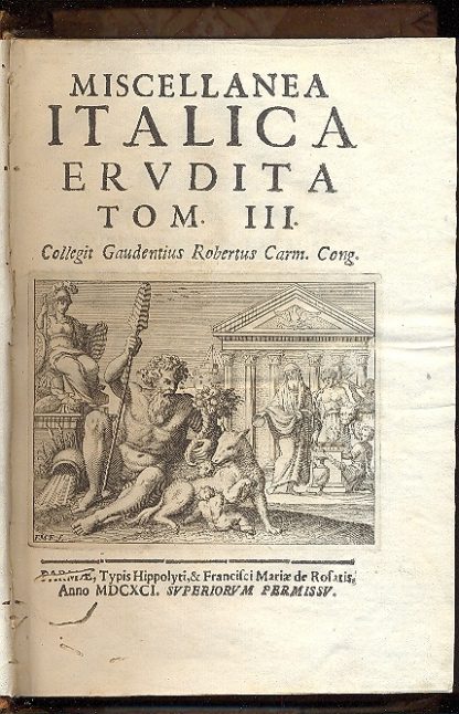 Miscellanea Italica Erudita.