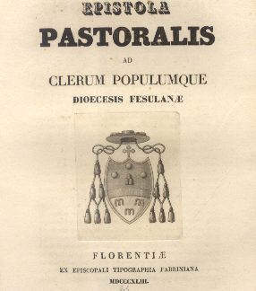 Epistola Pastoralis ad Clerum, et Populum Fesulanae.