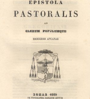 Epistola Pastoralis ad Clerum et Populum Apuanae.