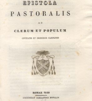 Epistola Pastoralis ad Clerum et Populum Carpensis.
