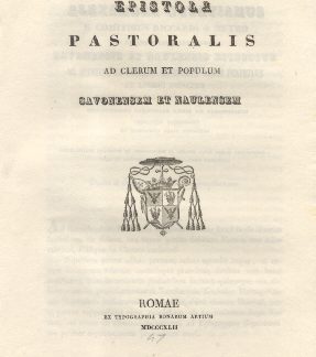 Epistola Pastoralis ad Clerum et Populum Savonensem et Naulensem.