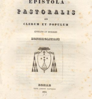 Epistola Pastoralis ad Clerum et Populum Montispolitiani.