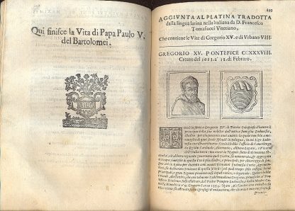 Delle Vite de' Sommi Pontefici, dal Salvator Nostro sino a Paolo II. Ampliato con le historie de' Papi Moderni da Sisto IV fino a Paolo V. Scritte dal P. F. Onofrio Panuinio veronese, da Antonio Cicarelli da Foligno e da D. Gio. Stringa venetiano. Con l'annotazioni del Panuinio e con la Cronologia Ecclesiastica dello stesso, ampliata da Bartolomeo Dionigi, da Lauro Testa. Oltre i nomi, cognomi e patrie di tutti gli Cardinali, raccolti per il sudetto Dionigi dall'opere del Panuinio, e da gli Atti della Cancelleria Apostolica; e l'Effigie di tutti gli Pontefici al naturale: e perfettionato in questa impressione con l'aggiunta delle vite di Gregorio XV e di Urbano VIII con un supplimento di venti anni alla cronologia di D. Francesco Tomasuccio venetiano. con tre fedeli e copiose tavole; una de' Papi, la seconda de' Cardinali, e la terza delle Cose Notabili.