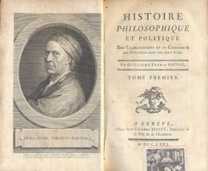 Histoire Philosophique et Politique. Des Etablissemens et du Commerce des Europèes dans les deux Indes.