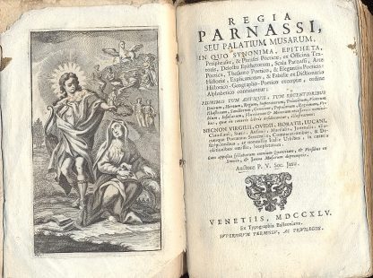 Regia Parnassi, seu Palatium Musarum, in quo synonyma, epitheta, peripharafes, & pharafes poeticae, ex officina textoris, ecc. ecc.