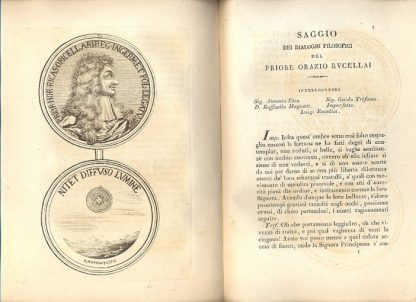 Saggio dei dialoghi filosofici d'Orazio Rucellai. Testo di lingua. Inedito.