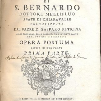 Lettere. Volgarizzate dal padre D. Gasparo Petrina. Opera postuma.