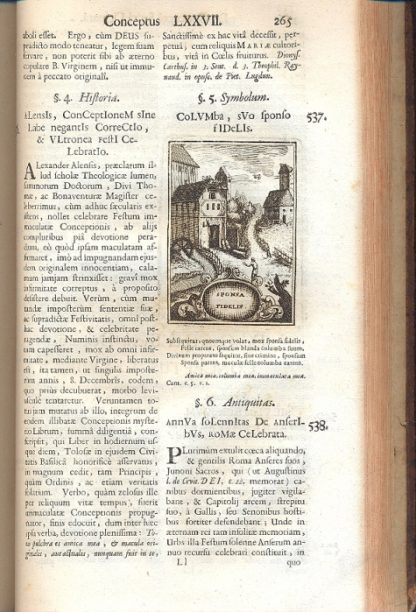 Conceptus chronographicus de concepta Sacra Deipara. Septingentis Sacrae Scripturae, SS Patrum ac rationum nec non historiarum , symbolorum, antiquitatum, et anagrammatum suffragiis roboratus. Ac totidem praefixis cronographicis, annum currentem prodentibus copiose instructus.