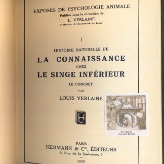 Histoire naturelle de la connaissance chez le singe inferieur: le concret, le syncretique, l'abstrait.