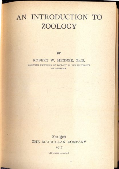 An introduction to zoology.