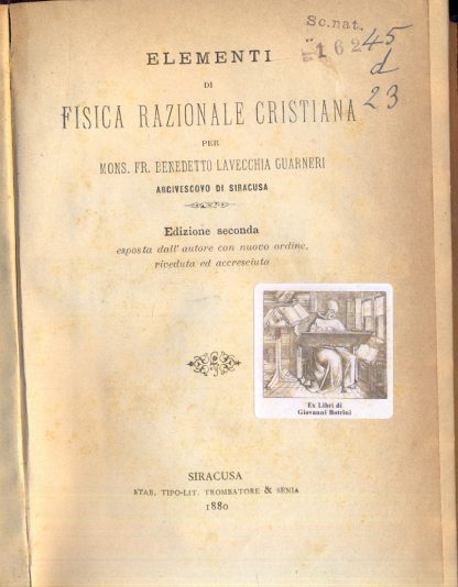 Elementi di fisica razionale cristiana.