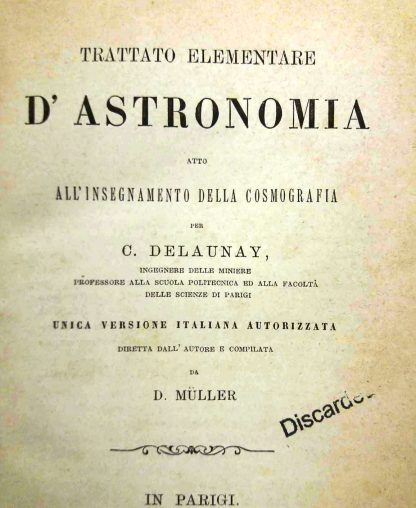 Trattato elementare d'astronomia atto all'insgnamento della cosmografia