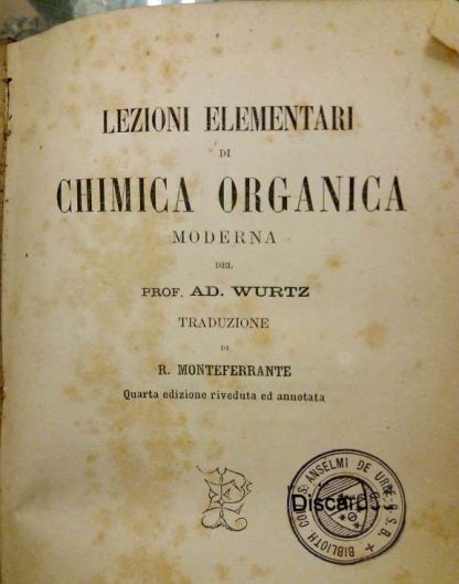 Lezioni elementari di chimica organica moderna