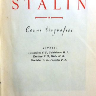 Giuseppe Stalin. Cenni biografici.