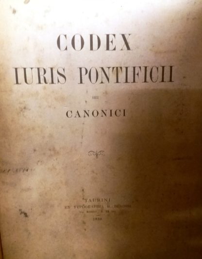 Codex Iuris Pontificii seu canonici.
