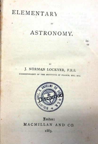 Elementary in Astronomy