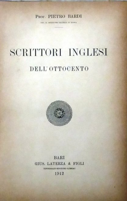 Scrittori inglesi dell'ottocento.