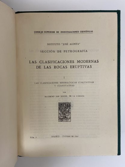 Las clacificaciones moderna de las rocas eruptivas