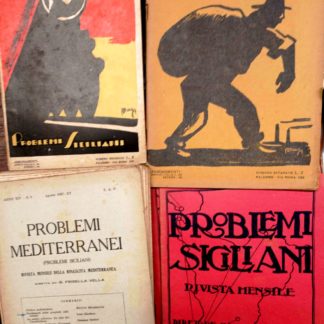 Problemi siciliani. Rivista mensile diretta da F. Lo Vetere, G. Frisella Vella.