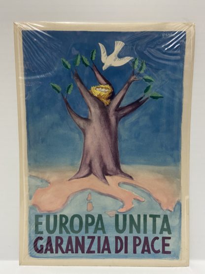 Bozzetto per manifesto Europa unita (albero con nido).