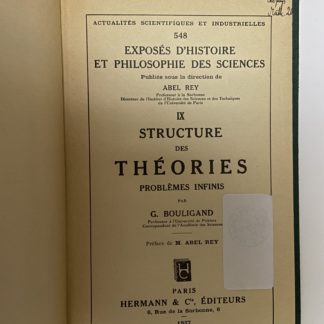 STRUCTURE DES THEORIES PROBLEMES INFINIS