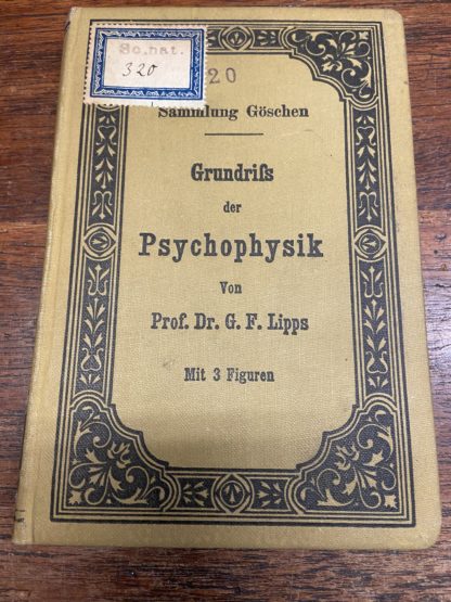 Grundrifs der psychophysik