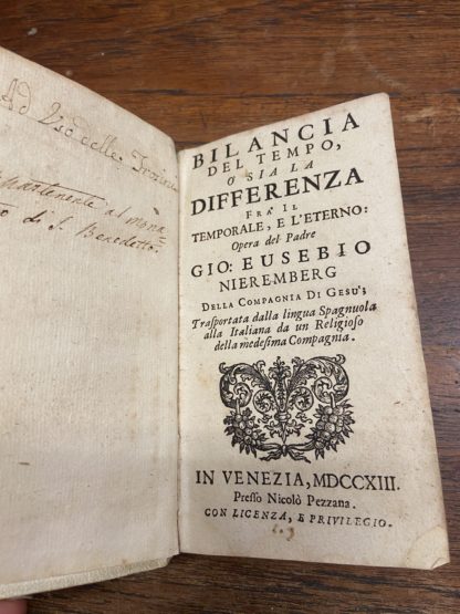 Bilancia del tempo o sia la differenza fra il Temporale, e l'Eterno.