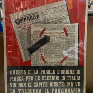 Locandina propaganda anticomunista La Pravda Pace e Libertà