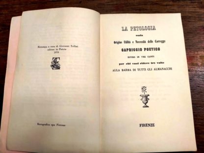 LA PETOLOGIA ossia Origine Utilità e Necessità delle Corregge. Capriccio poetico.