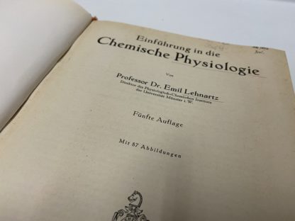 Einfuhrung in die Chemische Physiologie