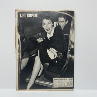 Rivista l'Europeo maggio 1957 In quarta di copertina Ava Gardner e Walter Chiari