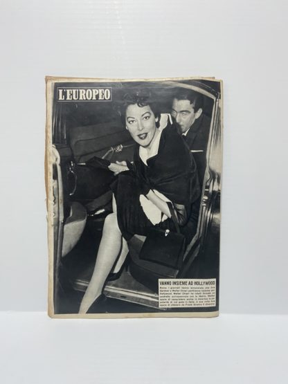 Rivista l'Europeo maggio 1957 In quarta di copertina Ava Gardner e Walter Chiari