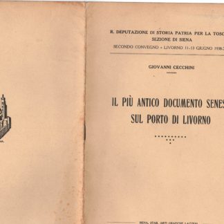 Il piu' antico documento senese sul porto di Livorno
