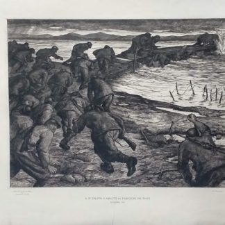 Il III° gruppo d'assalto al passaggio del piave ( ottobre 1918) acquaforte