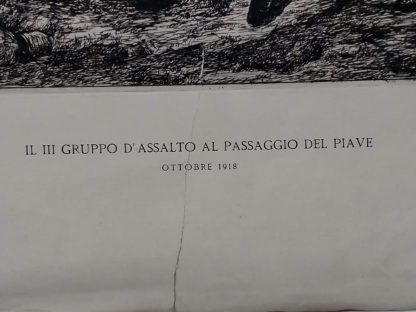 Il III° gruppo d'assalto al passaggio del piave ( ottobre 1918) acquaforte