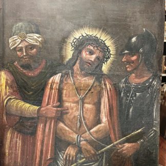 ECCE HOMO. Gesù Cristo condotto al supplizio tra un centurione romano ed un discepolo.