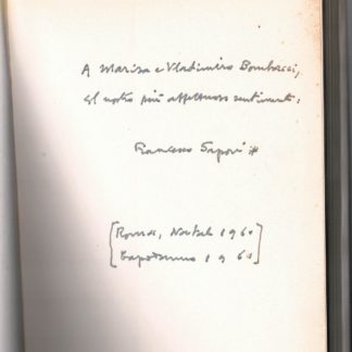 Vita d'arte su onde corte.Dedica dell'autore alla famiglia Bombacci