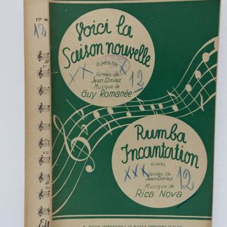 Spartiti musicali francese Voici la saison nouvelle Rumba Incantation Malony