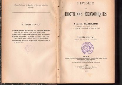 Histoire des doctrines economiques