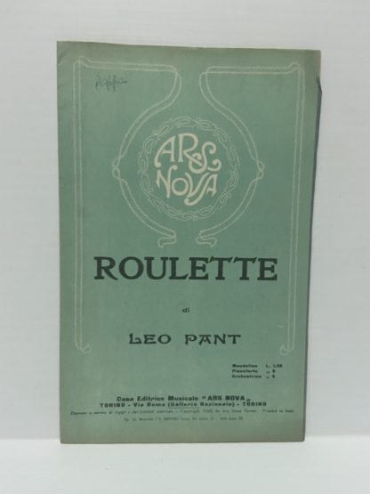Spartito musicale Ars Nova Roulette di Leo Pant