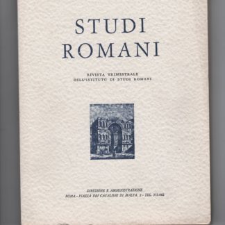 Studi Romani. Rivista bimestrale dell'Istituto di Studi Romani.