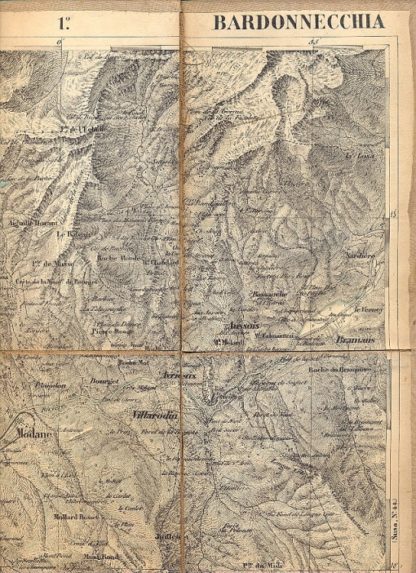 Carta geografica di Bardonecchia.