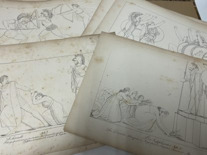 Les Tragedies d'Eschile dessines par John Flaxman sculpteur Anglais lithographiees par Feillet et Laqueson