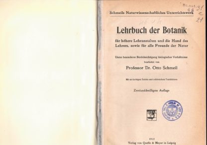 Lehrbuch der Botanik für höhere Lehranstalten und die Hand des Lehrers.sowie fur alle Freunde der Natur